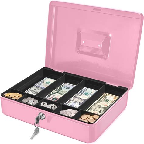 pink metal cash box|pink money box.